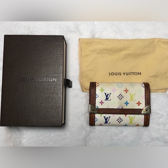 Louis Vuitton Murakami White Multicolor Porte Monn Card Holder(Date Code:MI0043) - Picture 4 of 17